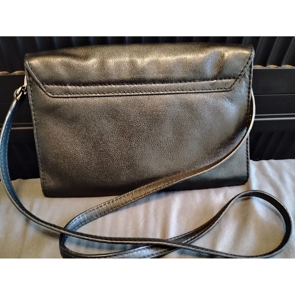 🖤Kate Spade Leather Crossbody Designer Minimalist Bag Black clean girl preppy